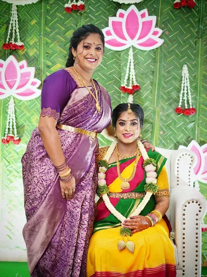Preethi with a family member at her baby shower. It's always a joy to be part of these happy family celebrations.