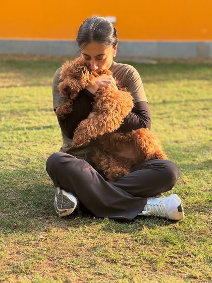 A peaceful moment with Pablo. Sitting with a dog on a glorious afternoon is pure peace.
