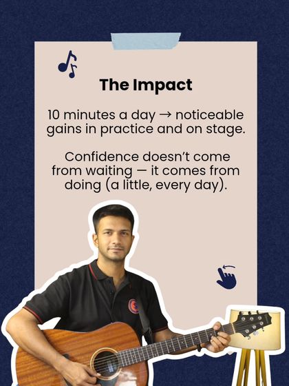 The impact of just 10 minutes a day can be noticeable in practice and on stage. Confidence comes from doing a little, every day.