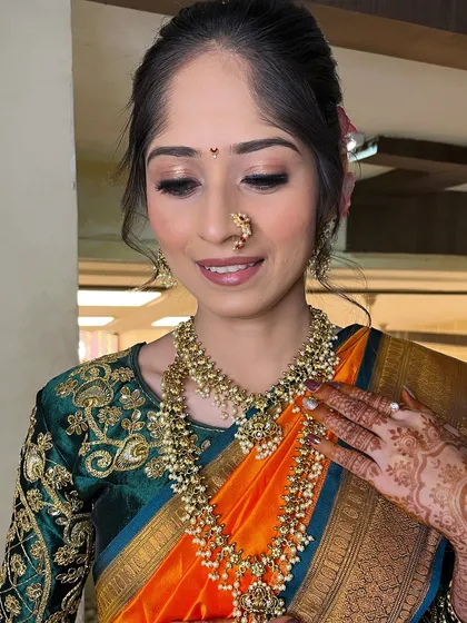 A final shot of the bride, with her eyes closed to show the soft, blended eyeshadow.