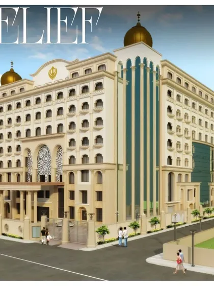 This render of Gurudwara Anandpur Sahib, titled 'Belief', encapsulates our goal for the project: to create a modern monument to faith that inspires serenity and devotion.