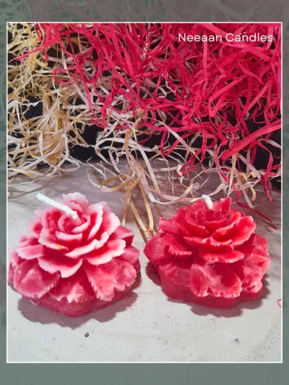 Roses that don’t wilt, love that doesn’t fade. These two small, pink rose-shaped candles are a heartfelt, handmade gift for Raksha Bandhan or any occasion.