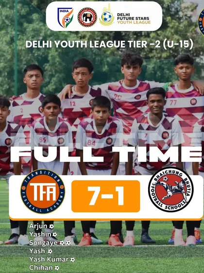 A 7-1 victory for my U-15 team against a strong opponent in the Delhi Youth League.