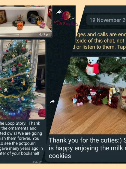 It means the world to me when my creations travel overseas. Here are some of my Christmas ornaments being enjoyed in their new home.