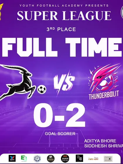 The result of the 3rd place playoff in the Super League.
