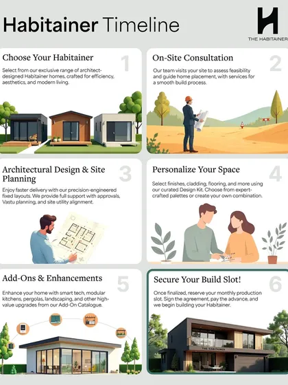 I believe in a transparent and simple process. This timeline breaks down my 6-step journey, from the initial design consultation and site visit to personalizing your space and securing your build slot, ensuring there are no surprises along the way.