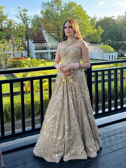 A beautiful bride with her hair down in soft waves for her wedding day.