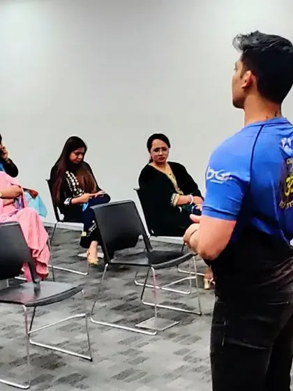 Addressing a group of women during a corporate seminar. The first step to safety is awareness and understanding the psychology of a confrontation.