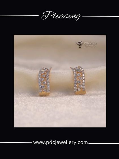 A pleasing pair of 18kt hallmarked gold and diamond huggie earrings. The checkered pattern of diamonds adds a modern, geometric touch to this everyday essential.