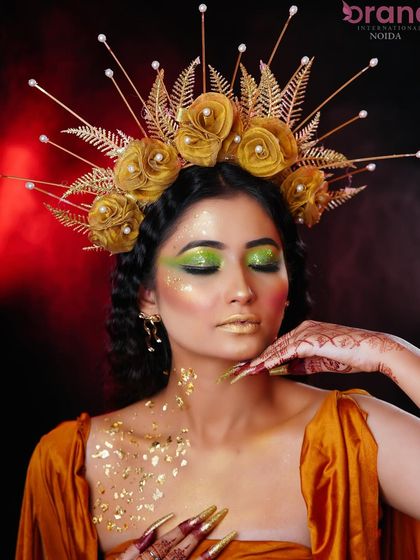 A serene and powerful shot, capturing the divine essence of the sun goddess character.