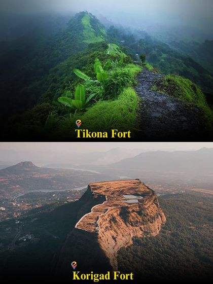 The historic Tikona Fort and Korigad Fort, offering panoramic views and a glimpse into Maratha history.