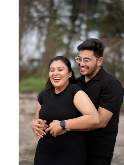 A moment of pure, unscripted laughter. Capturing these genuine interactions is what makes a pre-wedding shoot so special. It’s about freezing a moment of real happiness.