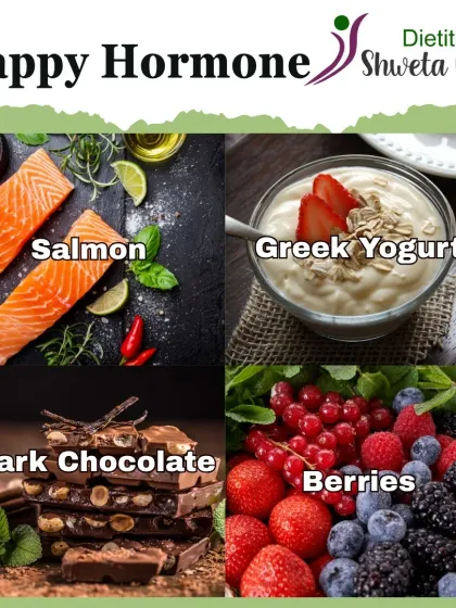 Your mood and skin are connected. Foods that boost happy hormones, like salmon, Greek yogurt, dark chocolate, and berries, can also contribute to a radiant complexion.
