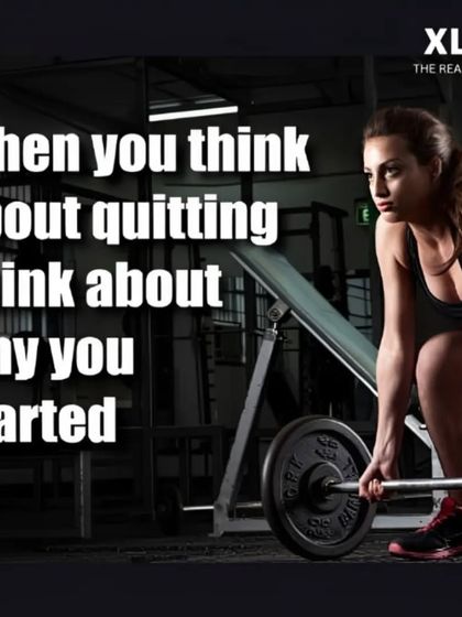 When you think about quitting, think about why you started. A powerful reminder for tough days.