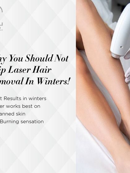 This graphic summarizes why you should not skip laser hair removal in the winter. You get the best results on untanned skin with no burning sensation.