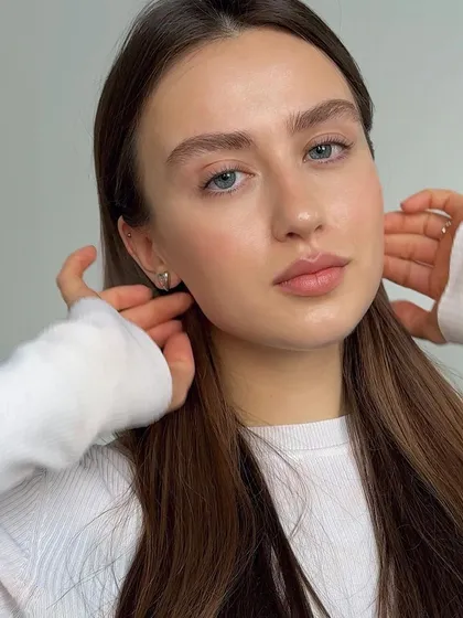 Before the lash lamination. This procedure is wonderful for lifting downward-growing lashes, especially in the outer corners, to create a brighter, more awake look.