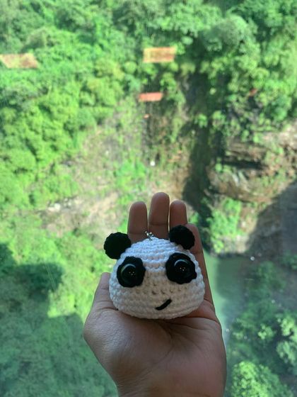 Taking my panda keychain on an adventure! These little charms are sturdy enough to join you wherever you go.