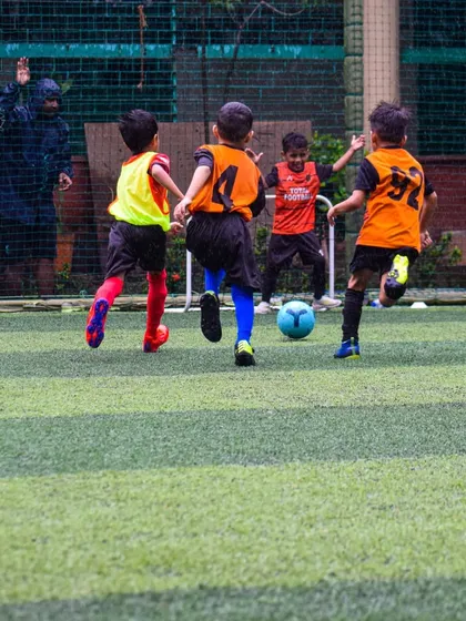 Our U6 players chasing the ball with enthusiasm and energy.