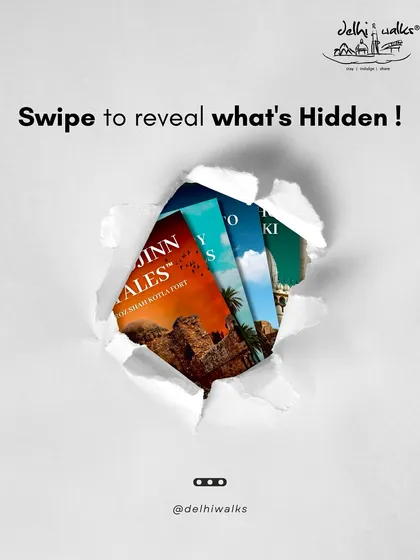 Swipe to reveal what's hidden. For over a decade, I've brought Delhi alive through stories told on foot. Now, I'm creating a written archive of that living history.