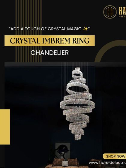 The Crystal Imbrem Ring Chandelier adds a touch of crystal magic to any space. Its spiraling design is perfect for creating a luxurious focal point in a modern home with high ceilings.