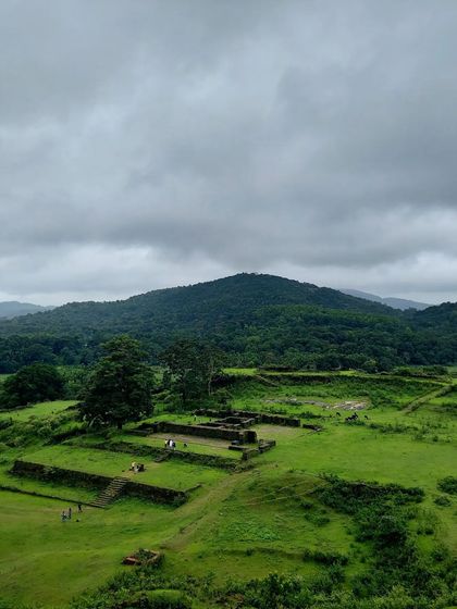 The green ramparts of Nagara Fort, a great place to explore and enjoy panoramic views.
