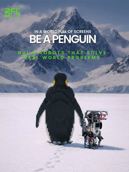 In a world full of screens, we encourage kids to be different. This image captures our philosophy of building robots that solve real-world problems instead of just consuming content.