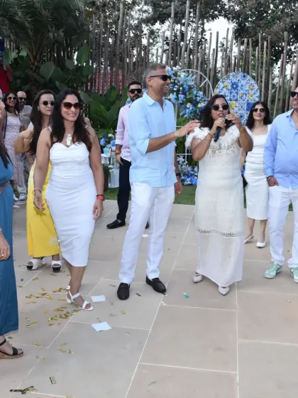 Getting the party started with some interactive fun at an outdoor birthday celebration. The beautiful weather was a perfect match for the happy mood.