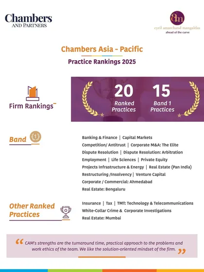 Our firm rankings from the Chambers Asia-Pacific Legal Guide 2025, where we achieved Band 1 status in 15 practice areas, including Banking & Finance, Capital Markets, Competition/Antitrust, and M&A.