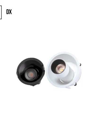 The DX COB light offers 360-degree movability for complete flexibility. Available in black or white, its aesthetic design and adjustable nature elevate any space.