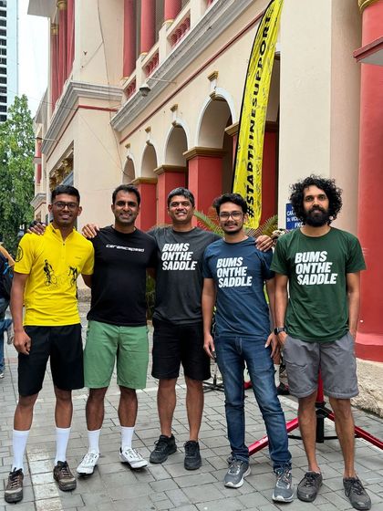 The team from Bums on the Saddle, our partners for Start Line Support at the Jog Falls 1000K BRM. Community collaboration is key to our success.