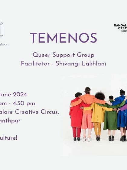 Announcing TEMENOS, our queer support group. This gathering is a safe space for queer persons to share their stories and connect with a mindful community through arts, movement, and sharing circles.