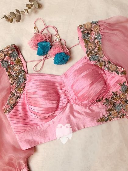 Blouse House by Mahitha Prasad - Custom Blouse Design & Embroidery Reception & Sangeet Glamour photo 30