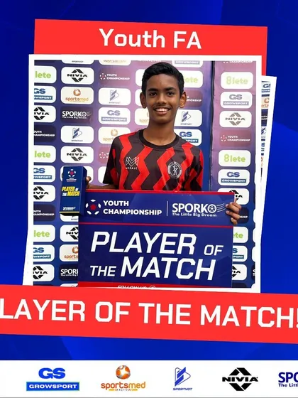 We don't just build winning teams; we develop standout players. Here's one of our talented athletes recognized as Player of the Match at the Youth Championship.