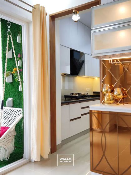 Walls Interior - Modular Kitchen Design Open-Plan Kitchens & Living Spaces photo 4