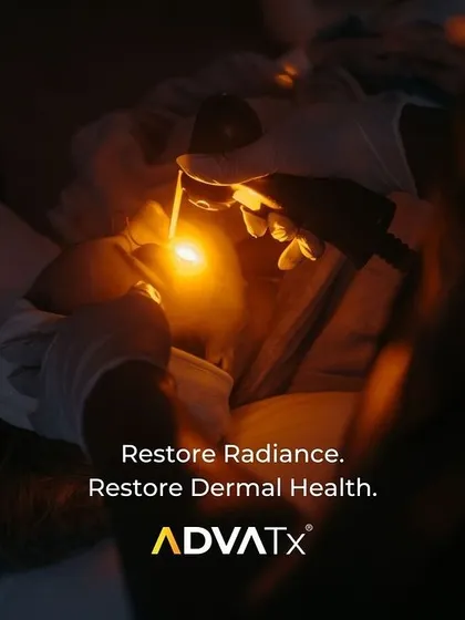 Restore radiance and dermal health with the AdvaTx laser. This image captures the essence of the treatment, using targeted light energy to rejuvenate the skin from within for a lasting, healthy glow.