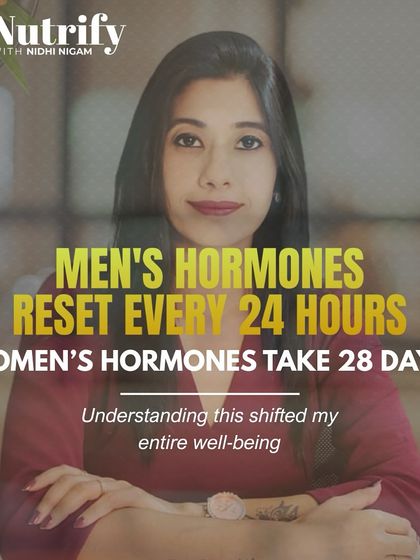 Men's hormones reset every 24 hours. Women's hormones take 28 days. Understanding this fundamental difference shifted my entire approach to well-being and is key to how I help my clients.