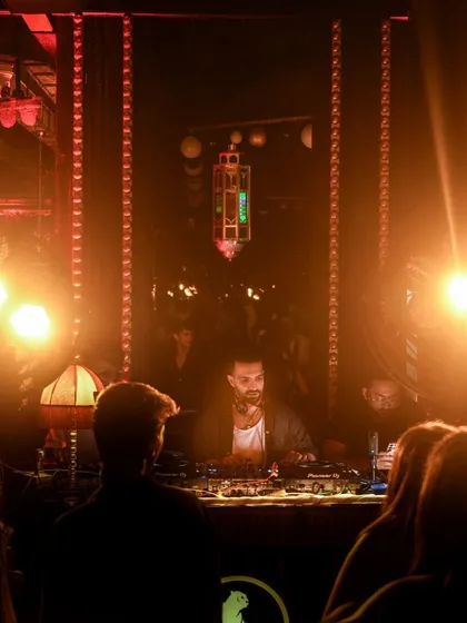 A wide shot from my set at Game Palacio. Even from a distance, you can feel the energy of a crowd that's fully engaged with the music.