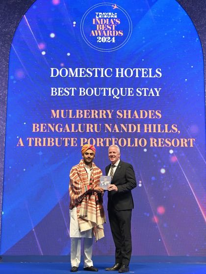 We are proud to receive the award for Best Boutique Stay from Travel + Leisure. Our General Manager accepts the award on stage.
