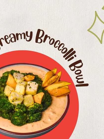 Our Creamy Broccoli Bowl is a warm and comforting meal, perfect for any time of day. It features air-fried broccoli and paneer in a rich, house-made chipotle sauce.