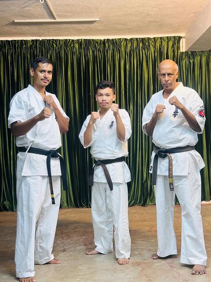 Three students, three different ranks, one shared goal: to become better martial artists.