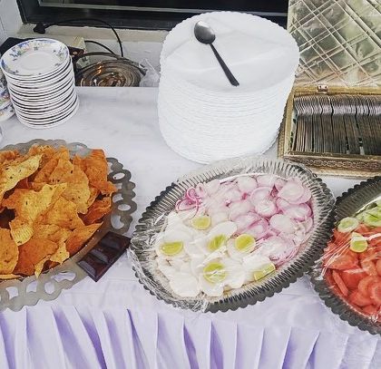 A closer look at the salad bar for the Sudha Carpets corporate event. I always provide fresh, crisp salads as a healthy option for guests.