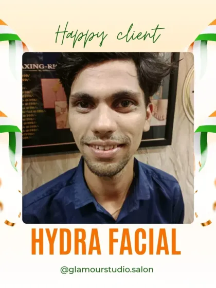 This happy client is beaming after his Hydra Facial. We aim to provide services that not only improve skin but also boost confidence.