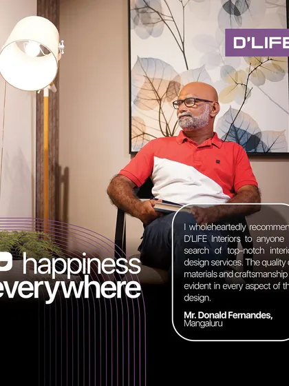 Mr. Donald Fernandes wholeheartedly recommends my services, noting the quality of materials and craftsmanship is evident in every aspect of the design. His trust is a testament to my commitment to top-notch work.