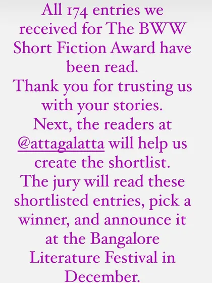 An update on our Short Story Award: all 174 entries have been read! The stories chosen were those with a real theme and meticulous craft. We are excited for everyone to read them.