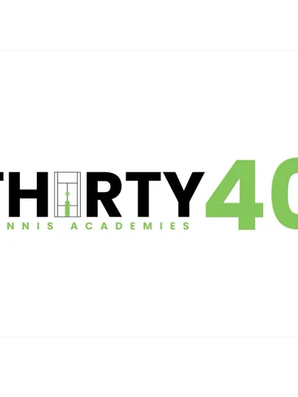 The Thirty40 Tennis Academies logo. It represents our mission to help every player get from a tough spot (30-40) to a position of strength.