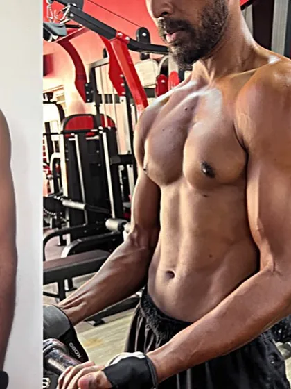 A close-up of the "after" physique. Even with a busy life as an IT employee and father, he achieved incredible results through my lifestyle coaching plan.