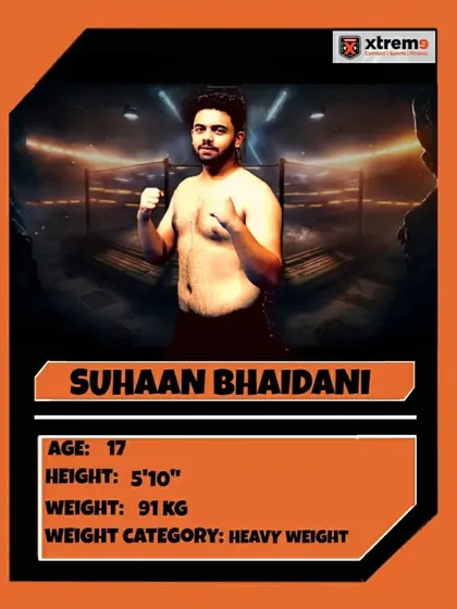 Fighter Profile: Suhaan Bhaidani, a 17-year-old bringing size and strength to the Heavyweight division.