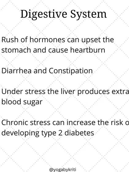The digestive system is highly sensitive to stress. A rush of hormones can cause heartburn, upset the stomach, and even increase the risk of type 2 diabetes over time.