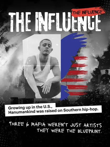 This visual explains the blueprint of Hanumankind's sound, rooted in the influence of American Southern hip-hop acts like Three 6 Mafia.
