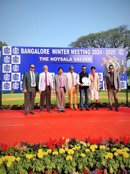 The winning connections of the Hoysala Salver.